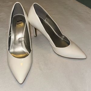 White Stiletto Heels size 8.5